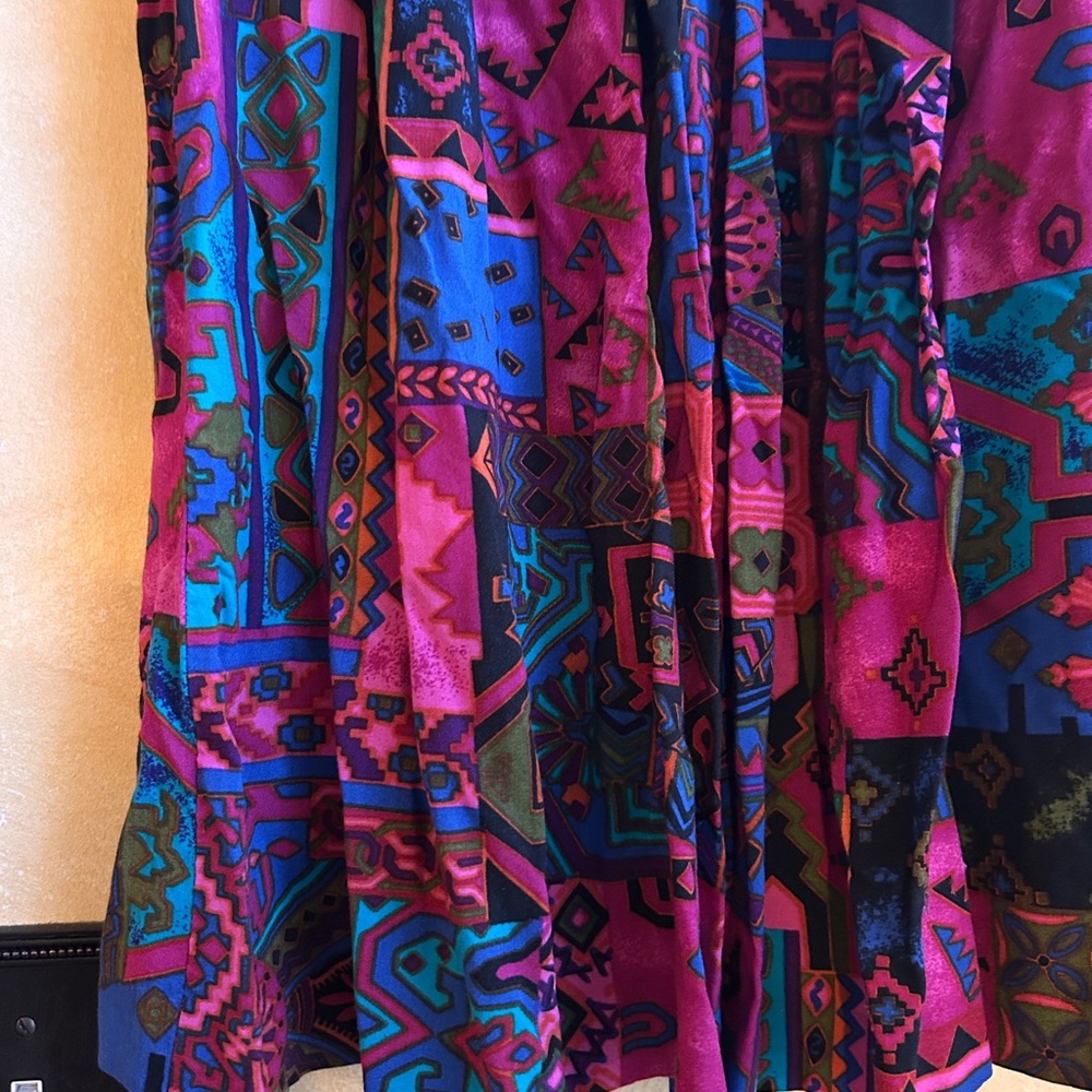 Colorful Geometric Print Skirt - Picture 5 of 7